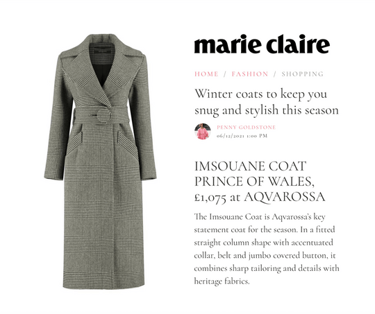 MARIE CLAIRE - WINTER COATS TO KEEP YOU STYLISH ANS SNUG THIS WINTER