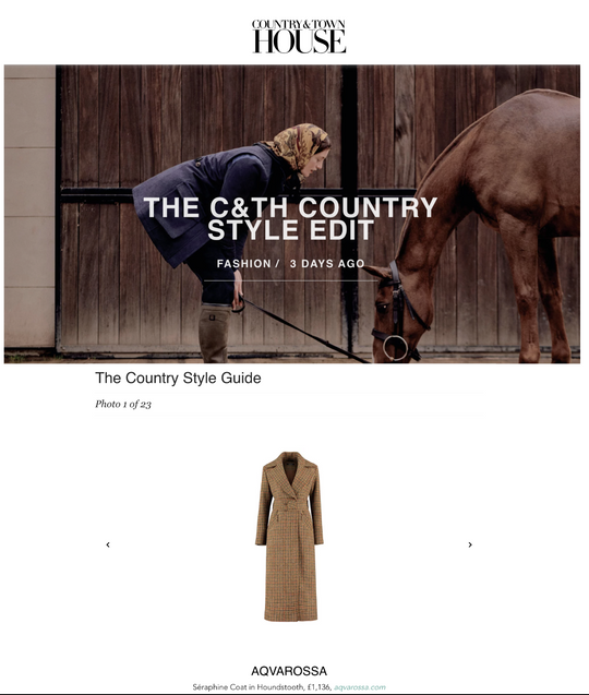 Country and townhouse AQVAROSSA Seraphine coat