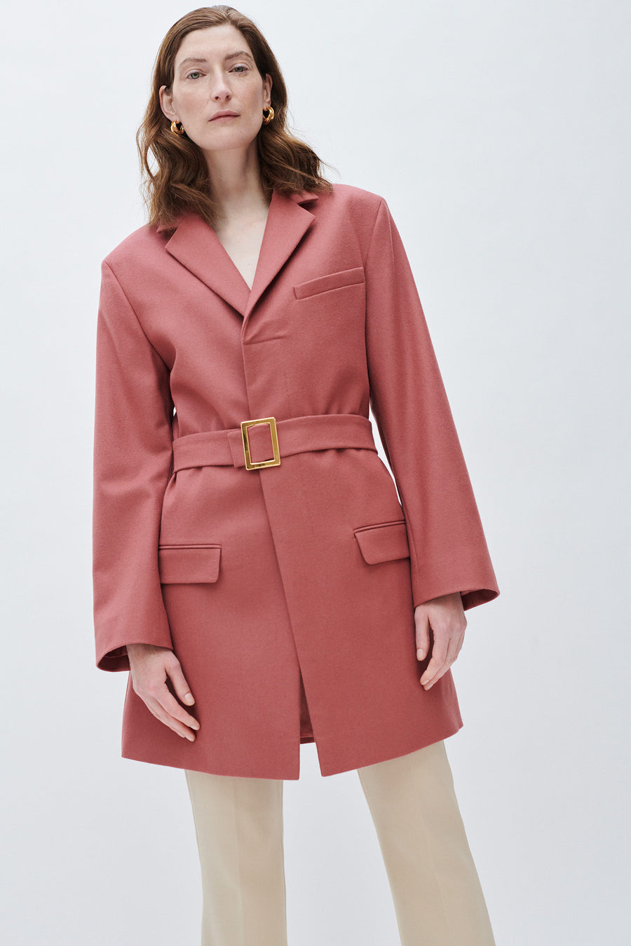 AQVAROSSA Asilah loden jacket in coral colour